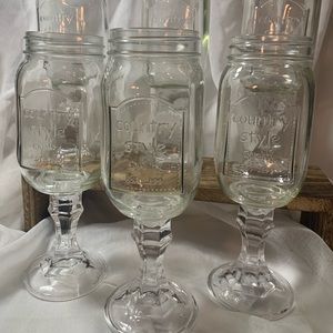 Set of 6 country wine glasses